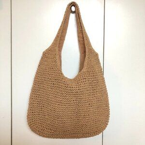 Mia &Tess Woven Straw Bag Shoulder Hobo Bag Summer Beach Large